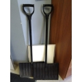 1 Black Plastic Snow Shovels - Wide & Thin